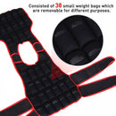 Outsunny 15kg Weight Vest Adjustable Exercise Workout w/ 36 Weights Padding Easy Use Cardio Running Fitness Black Red 15KGS Gym Training Loss