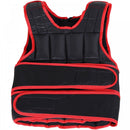Outsunny 15kg Weight Vest Adjustable Exercise Workout w/ 36 Weights Padding Easy Use Cardio Running Fitness Black Red 15KGS Gym Training Loss