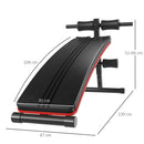 Steel Foldable Home Sit-Up Bench Red/Black