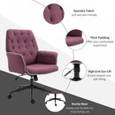 Vinsetto Tufted Desk Chair w/ Arm Rest on Wheels Purple