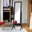 Tall Freestanding Dressing Mirror w/Adjustable Tilt Brown
