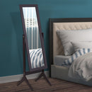 Tall Freestanding Dressing Mirror w/Adjustable Tilt Brown