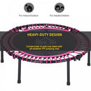 HOMCOM 45"" Mini Round Steel Frame Trampoline w/ Adjustable Handle Pink