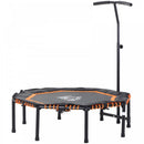 HOMCOM 45"" Mini Hexagon Steel Frame Trampoline w/ Adjustable Handle Orange
