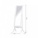 Tall Freestanding Dressing Mirror w/Adjustable Tilt White