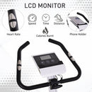 Exercise Bike Stationary Adjustable Height&Magnetic Recumbent Cycling w/ LCD, Phone Holder Adjust Magnetic Foldable