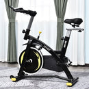 Steel Flywheel Belt Drive Exercise Bike Black/Yellow