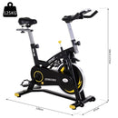 Steel Flywheel Belt Drive Exercise Bike Black/Yellow