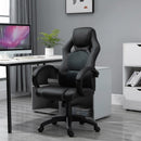 Racing PU Leather Office Chair Executive Desk Gaming Swivel Height Adjustable PC Computer-Black/Grey