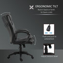 Racing PU Leather Office Chair Adjustable Armchair - Black