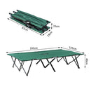 Outsunny Foldable Cot Bed 193Lx125Wx40H cm-Black/Green