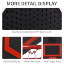 HOMCOM Basketball Hoop Backboard and Red Rim Combo Kit w/ PE Net for Kids and Adults Door Wall Room Backetboard