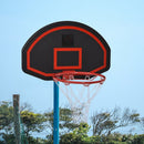HOMCOM Basketball Hoop Backboard and Red Rim Combo Kit w/ PE Net for Kids and Adults Door Wall Room Backetboard