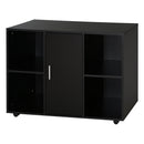 Vinsetto Printer Stand With 360 Degree Casters Multifunctional Office Cabinet Mobile File Cabinet E1 Particle Board Black