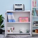 Vinsetto 2-Tier Natural Board Filing Cabinet Particle Board Lockable Filing Cabinet White