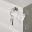 Vinsetto Mobile Vertical File Cabinet Lockable Metal Filling Cabinet with 3 Drawers and Anti-tilt Design
