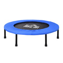 HOMCOM Trampoline Aerobic Rebounder Indoor Outdoor Fitness Round Jumper 91cm, Compact, w/ Sponge Edge, Blue Compact
