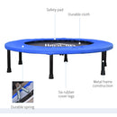 HOMCOM Trampoline Aerobic Rebounder Indoor Outdoor Fitness Round Jumper 91cm, Compact, w/ Sponge Edge, Blue Compact