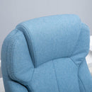 Vinsetto Executive Office Gaming Chair Linen Rocking Seat w/ Adjustable Padded Seat & Wheels in Blue