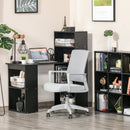 Vinsetto Mesh Office Chair Mid Back Ergonomic Computer Task Chair for Home with Lumbar Back Support, Adjustable Height, Grey Swivel Desk PC w/