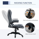 Vinsetto Swivel Task Office Chair for Home Ergonomic Linen Fabric Computer Chair, with Arm, Adjustable Height, Grey Armchair