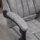 Vinsetto Executive Office Chair Micro Fiber Computer Desk Chair for Home with Arm, Swivel Wheels, Footrest, Grey w/