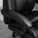 Vinsetto Executive Home Office Chair Swivel High Back Recliner PU Leather Ergonomic Chair, with Footrest, Wheels, Adjustable Height, Black Recliner, w/ Foot Rest