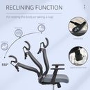 Vinsetto Mesh Home Office Chair with Lumbar Back Support, Coar Hanger High Back Swivel Chair, Adjustable Height Head Pillow, Blue Grey