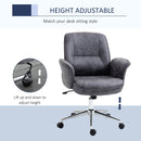 Vinsetto Swivel Computer Office Chair Mid Back Desk Chair for Home Study Bedroom,  Charcoal Grey Home