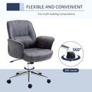 Vinsetto Swivel Computer Office Chair Mid Back Desk Chair for Home Study Bedroom,  Charcoal Grey Home