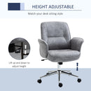 Vinsetto Swivel Computer Office Chair Mid Back Desk Chair for Home Study Bedroom, Light Grey Home