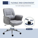 Vinsetto Swivel Computer Office Chair Mid Back Desk Chair for Home Study Bedroom, Light Grey Home