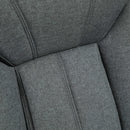 Vinsetto Swivel Task Office Chair for Home Ergonomic Linen Fabric Computer Chair, with Arm, Adjustable Height - Grey
