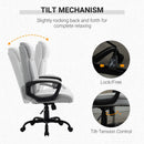 Vinsetto High Back Executive Chair Ergonomic Task Seat Home Office Swivel  Computer Chair for Sturdy with Padded Armrests, Adjustable Height, Light Grey Home