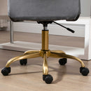 Vinsetto Office Chair Velvet Cover Desk Chair Ergonomic Computer Chair with 360-¦ Swivel Wheels and Height Adjustable w/