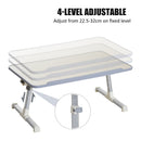 Folding Computer Desk W/4-Level Height-Oak Colour