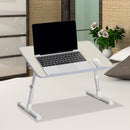 Folding Computer Desk W/4-Level Height-Oak Colour