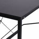 L-Shaped Corner Black Desk Computer Desk Table For Home Office Workstation with Steel Frame