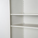 Vinsetto Filing Cabinet 2 Doors 4 Internal Adjustable Lockable Shelves Bookcase Storage Unit 5 Compartments-Cream White