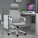 Vinsetto Office Swivel Chair Lumbar Massage Armchair w/ Adjustable seat & headrest height - Grey