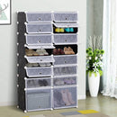 HOMCOM Shoe Rack - Black & White