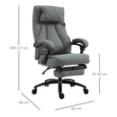 Vinsetto Office Chair 2-Point Removable Vibration Massage Pillow Executive Ergonomic USB Power Adjustable Height 360 Swivel