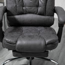 Vinsetto Heated 6 Points Vibration Massage Executive Office Chair Adjustable Swivel Ergonomic High Back Desk Chair Recliner with Footrest Dark Grey