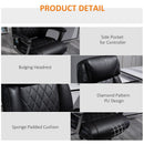 Vinsetto Massage Office Chair High Back with Armrest 6-Point Vibration Executive Chair with Adjustable Height and Built-in Lumbar Support Black w/
