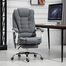 Vinsetto Massage Office Chair Computer Swivel Rolling Task Chair with Retractable Footrest & Height Adjustable Comfortable with Armrests w/