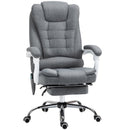 Vinsetto Massage Office Chair Computer Swivel Rolling Task Chair with Retractable Footrest & Height Adjustable Comfortable with Armrests w/