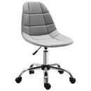 Vinsetto Ergonomic Office Chair with Adjustable-á Height and Wheels Velvet Executive Chair Armless for Home Study Bedroom Office Grey