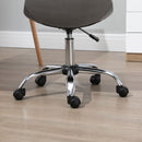 Vinsetto Ergonomic Office Chair with Adjustable-á Height and Wheels Velvet Executive Chair Armless for Home Study Bedroom Office Grey