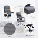 Vinsetto PU Leather Ergonomic Reclining Executive Home Office Chair w/ Pillow Grey