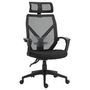 Vinsetto Swivel Chair Ergonomic Home Office Chair Reclining Mesh Back Chair High Back Desk Chair Cheap w/Lumbar Support Height Adjustable Free Moving Suitable For Working Relaxing Black
